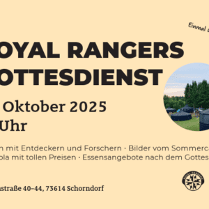 Royal-Rangers-Gottesdienst am 19. Oktober